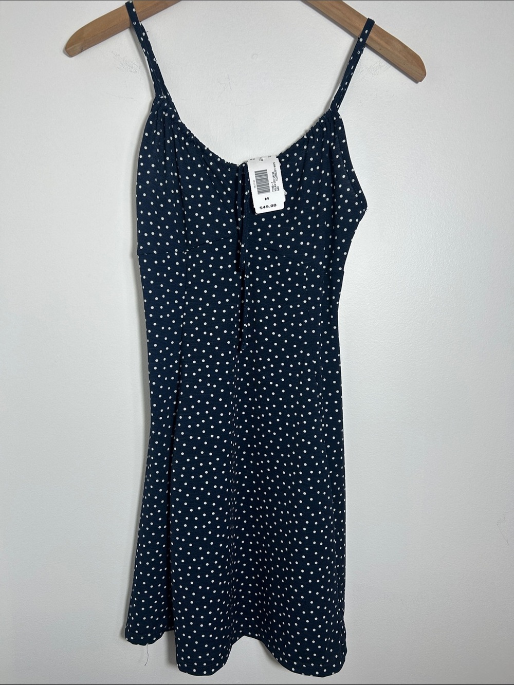 Ambiance Navy Blue Polka Dot Slip Dress NWT Size Medium